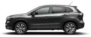 Dunkelgrauer Suzuki S-Cross Hybrid in Seitenansicht