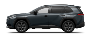 Weißer Suzuki Across Hybrid in Seitenansicht