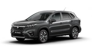 Grauer Suzuki S-Cross 1.4 BOOSTERJET HYBRID ALLGRIP Comfort+ in Front-Seitenansicht