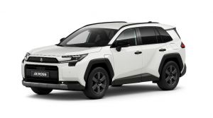 Weinroter Suzuki Across PLUG-IN HYBRID Comfort+ in Front-Seitenansicht