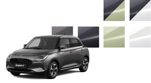 Suzuki Swift X-ITE mit auswählbaren Lackierungen in der Modellübersicht.