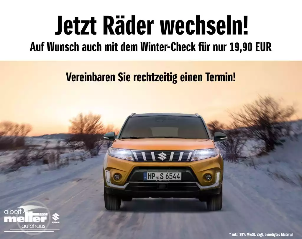 Jetzt Räder wechseln und ihr Auto fit für den Winter machen!