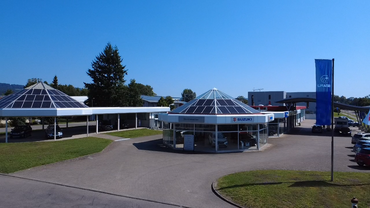 Bild vom Autohaus Strittmatter GmbH aus der Vogelperspektive 