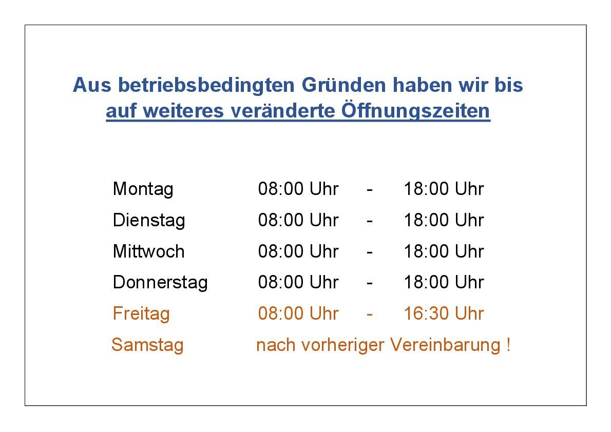 Öffnungszeiten